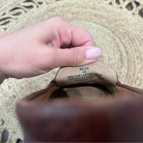 LRL Ralph Lauren Belen Penny Loafers Brown Leather Moc Round Toe Shoes 6 B - Picture 4 of 5